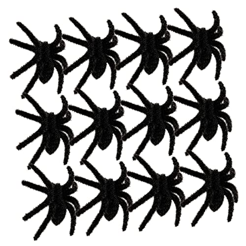 VANZACK 12Stücke Gefälschte Haarige Spinnen Für Halloween Realistische Spinnen Requisiten Zur Dekoration Für Innenräume Und Outdoor Events Halloween Partys von VANZACK