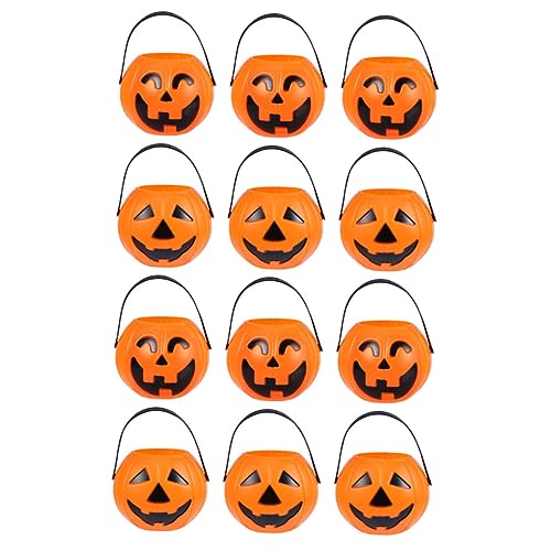 VANZACK 12Stücke Halloween Süßigkeitenbehälter Aus Kunststoff Kürbis Eimer Zufälligen Farben Und Stilen Dekoration Für Halloween Partys VANZACK 12Stücke Halloween Süßigkeitenbehälter Aus Kunststoff Kürbis Eimer Zufälligen Farben Und Stilen Dekoration Für Halloween Partys von VANZACK