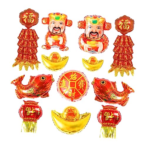 VANZACK 12Stücke Neujahrsballons Im Chinesischen Stil Festliche Dekoration Für Jahr Des Büffels Aluminiumfolie Verschiedene Designs Partydeko Für Feiern VANZACK 12Stücke Neujahrsballons Im Chinesischen Stil Festliche Dekoration Für Jahr Des Büffels Aluminiumfolie Verschiedene Designs Partydeko Für Feiern von VANZACK