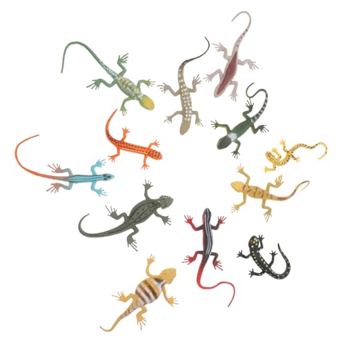VANZACK 12Stücke Realistische Gecko Spielzeuge Farbige Simulation Eidechsen Figuren Für Party Deko Und Lernspielzeug von VANZACK