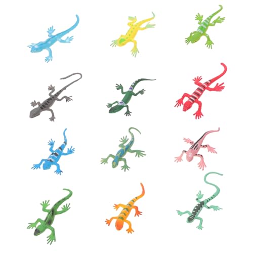 VANZACK 12Stücke Simuliertes Eidechsenmodell Eidechsenfiguren Mini Reptilien Für Bildung Und Kreative Spiele Für Sammlungen von VANZACK