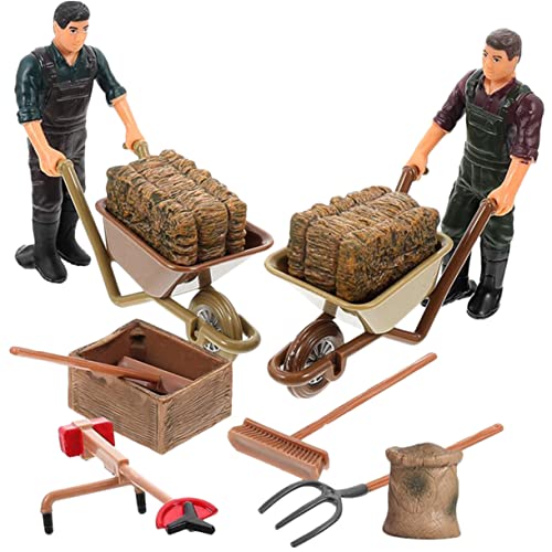 VANZACK 12Stücke Teiliges Zubehör Mit Mini Figuren Und Gartenwerkzeug Für Kreative Farm Szenen Für Landschaften Und Modelleisenbahnen von VANZACK