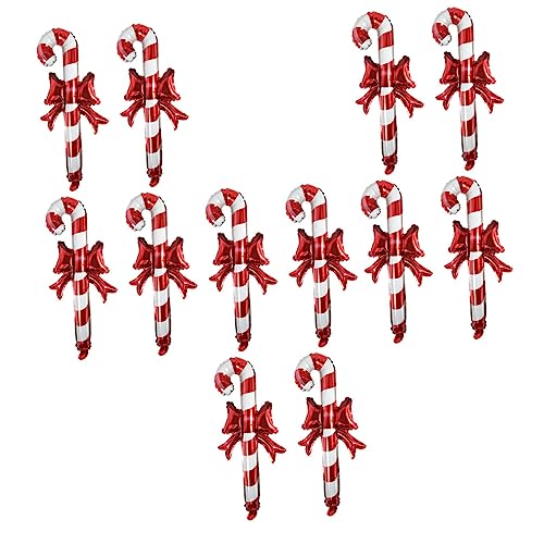 VANZACK 12Stücke Weihnachts Candy Cane Aufblasbare Ballons Handballon für Partyzubehör für Weihnachtsfeiern Langlebige Dekoration aus Aluminiumfolie VANZACK 12Stücke Weihnachts Candy Cane Aufblasbare Ballons Handballon für Partyzubehör für Weihnachtsfeiern Langlebige Dekoration aus Aluminiumfolie von VANZACK