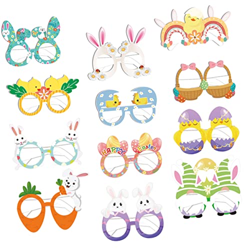 VANZACK 12stücke Teiliges Ostern Brille Bunte Und Kreative Partybrillen Für Osterfeiern Und -dekoration Wiederverwendbar Und Leicht von VANZACK