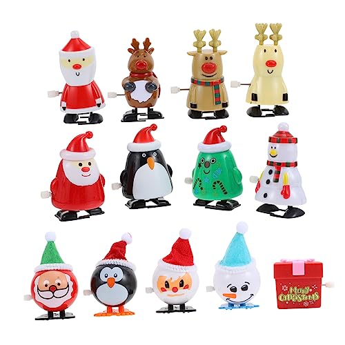 VANZACK 13 Stück Teiliges Wind Up Weihnachtsspielzeug Mini Santa und Rentier Figuren Mechanische Laufspielzeuge Xmas Mitgebsel Partyfüllung VANZACK 13 Stück Teiliges Wind Up Weihnachtsspielzeug Mini Santa und Rentier Figuren Mechanische Laufspielzeuge Xmas Mitgebsel Partyfüllung von VANZACK