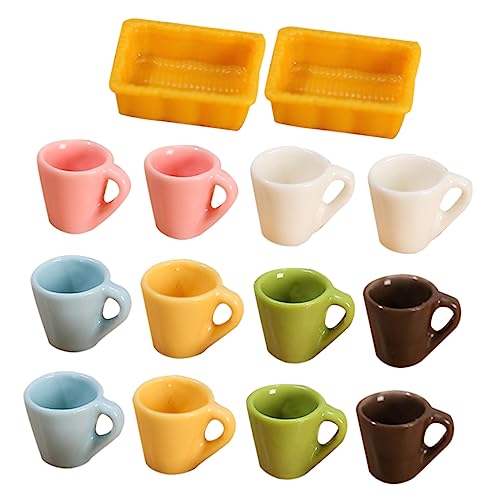 VANZACK 14Stücke Teiliges Kaffeetassen Mini Teetassen Aus Resin Für Puppenhaus Zubehör Farben Dekoratives Utensilien VANZACK 14Stücke Teiliges Kaffeetassen Mini Teetassen Aus Resin Für Puppenhaus Zubehör Farben Dekoratives Utensilien von VANZACK