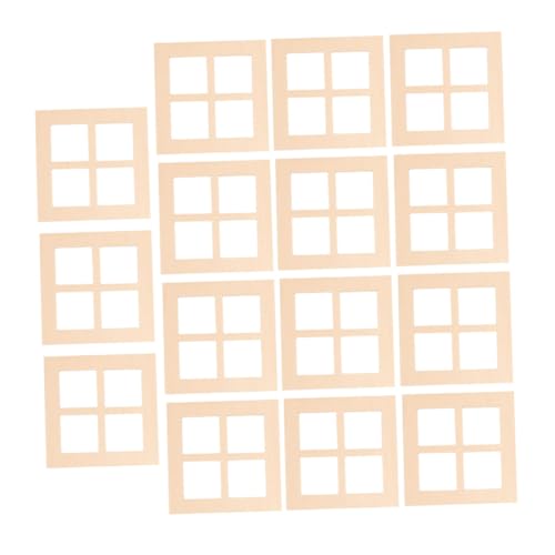 VANZACK 15 Stück Teiliges Unbemalte Holzfenster Miniatur Puppenhaus Möbel Viergeteilte Rahmen für DIY Puppenhaus Schlafzimmer Kinderzimmer Ausstattung VANZACK 15 Stück Teiliges Unbemalte Holzfenster Miniatur Puppenhaus Möbel Viergeteilte Rahmen für DIY Puppenhaus Schlafzimmer Kinderzimmer Ausstattung von VANZACK