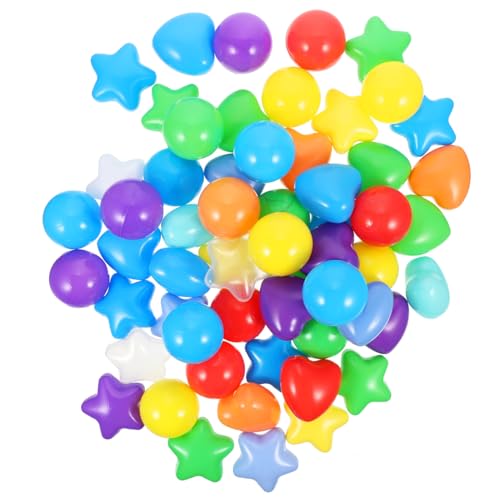 VANZACK 150Stücke Lustige Herzform Und Sternform Bälle Für Indoor Spielplätze Und Partys Robuste Plastikspielzeuge Für Jungen Und Jahren von VANZACK