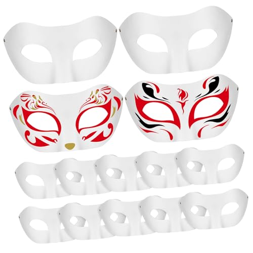 VANZACK 15Stücke DIY Papierkunstmasken Unbemalte Masken Für Maskerade Cosplay Und Partys Für Erwachsene Weiße Masken Zum Bemalen Für Karneval Und Fasching VANZACK 15Stücke DIY Papierkunstmasken Unbemalte Masken Für Maskerade Cosplay Und Partys Für Erwachsene Weiße Masken Zum Bemalen Für Karneval Und Fasching von VANZACK