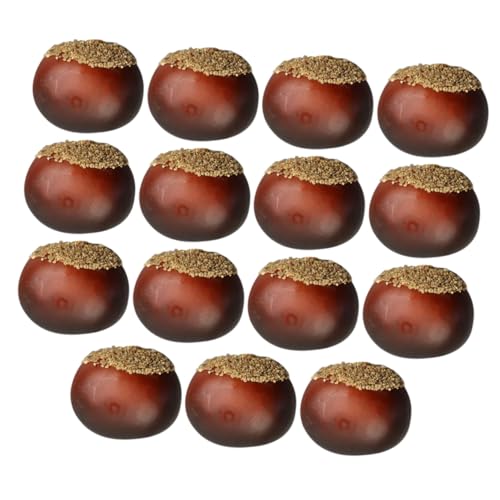 VANZACK 16 Stück Teiliges Künstliches Kastanienmodell Realistische Schaumdekoration Herbstliche Deko für Zuhause Hochzeit Party Fotografie Requisiten Leicht und Detailgetreu von VANZACK
