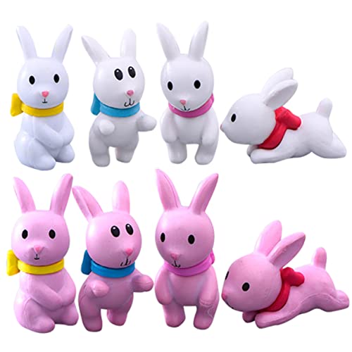 VANZACK 16 Teiliges Kaninchen Ornament Einhorn Hasenfiguren Gewichtete Stofftiere Atmendes Stofftierspielzeug Miniatur Gartenornament Babypuppen Plüschpuppen Schwein Häschen von VANZACK