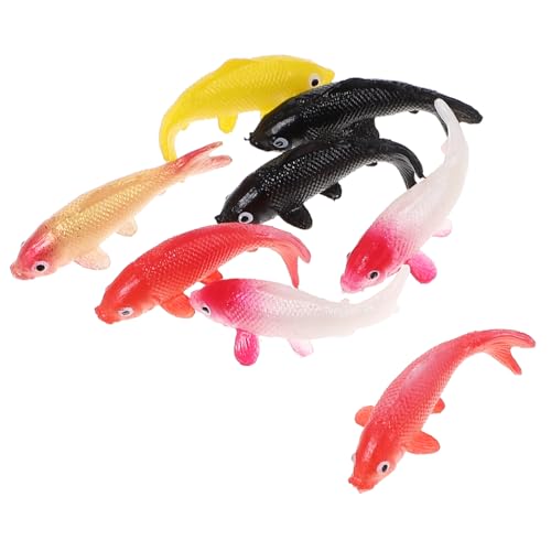 VANZACK 16 Teiliges Miniatur Goldfisch aus Hochwertigem Kunststoff Realistische Mini Koi Figuren für Puppenhaus DIY Mikrolandschaft Bunte Deko für Teich und Garten von VANZACK