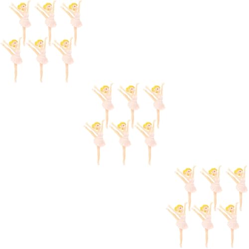 VANZACK 18 Stk Ballerina-Mädchen Spielzeuge Cupcake-Dekoration Zubehör für Aquarien Mädchenspielzeug entzückende Schlüsselanhänger Tortenaufsätze aus Kunststoff Miniatur Moos Requisiten von VANZACK