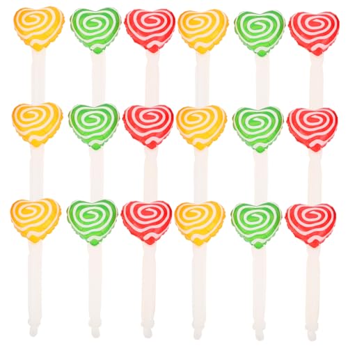 VANZACK 18 Stück Teiliges Transparente Candy Lollipop Ballons mit Herzform Aufblasbare Partydekoration für Geburtstagsfeiern Indoor Outdoor Events Festliche Foto-requisiten für Fröhliche von VANZACK