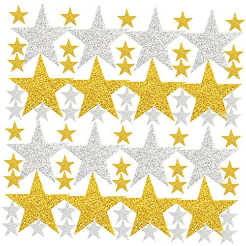 VANZACK 180Stücke Bling Stern Aufkleber Funkelnde Selbstklebende Sternaufkleber für Weihnachten Basteln Deko für Klassenzimmer Partys und Kunstprojekte Lehrer von VANZACK