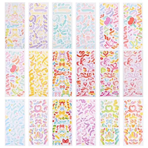 VANZACK 18Blätter Dekorative Aufkleber Farbige Bandaufkleber für Scrapbooking Fotoalben und Tagebücher Wiederverwendbare Hochwertige Materialaufkleber für Kreative VANZACK 18Blätter Dekorative Aufkleber Farbige Bandaufkleber für Scrapbooking Fotoalben und Tagebücher Wiederverwendbare Hochwertige Materialaufkleber für Kreative von VANZACK