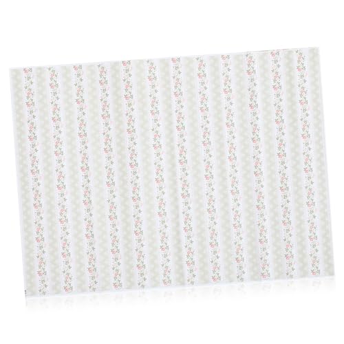 VANZACK 1Blatt Mini Peel Und Stick Tapete Für Puppenhaus Striped Wallpaper Für Miniaturpuppenhauszubehör Mit Selbstklebender Rückseite Dekorationsaccessoire von VANZACK