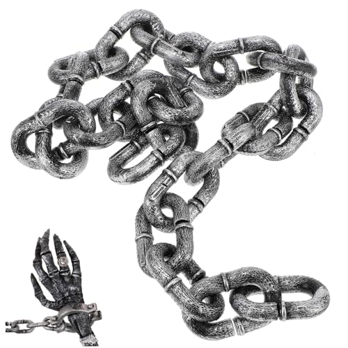 VANZACK 1M Halloween Kunststoff Absperrkette Dekorative Kette Für Partys Und Halloween Deko Simulierte Eisenkette Für Kreative Party Gestaltung von VANZACK
