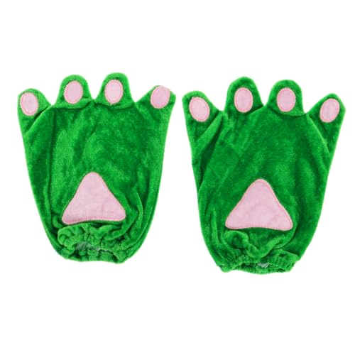 VANZACK 1Paar Frosch Kostüm Plüschpfoten Für Halloween Verkleidung Tierkostüm Accessoire Für Karneval Party Und Rollenspiele Grün von VANZACK