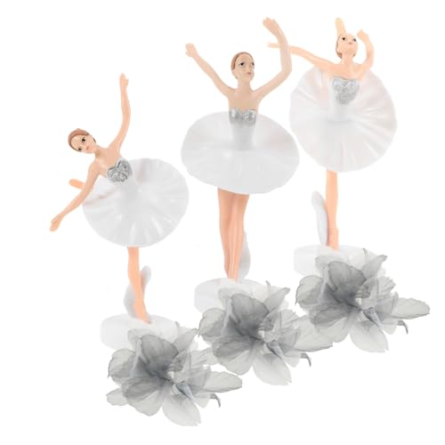 VANZACK 1Satz Ballerina Kuchendekoration Set Kreative Tortendeko Für Geburtstage Und Feiern Elegante Ballerina Figuren Mit Grauen Blütenblättern Kuchendekoration VANZACK 1Satz Ballerina Kuchendekoration Set Kreative Tortendeko Für Geburtstage Und Feiern Elegante Ballerina Figuren Mit Grauen Blütenblättern Kuchendekoration von VANZACK