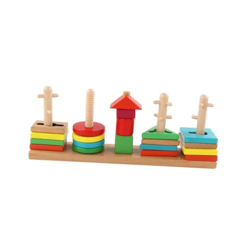 VANZACK 1Satz Bunter Holzformblock Geometrisches Lernspielzeug für Kreative Motorische Fähigkeiten Interaktives Eltern für Frühkindliche Entwicklung VANZACK 1Satz Bunter Holzformblock Geometrisches Lernspielzeug für Kreative Motorische Fähigkeiten Interaktives Eltern für Frühkindliche Entwicklung von VANZACK