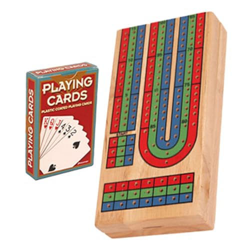 VANZACK 1Satz Cribbage Brettspiel Aus Massivem Holz Mit Kartenspielen Und Metallstiften Klassisches Gesellschaftsspiel Für Familienabende Und Partys Für Unterwegs VANZACK 1Satz Cribbage Brettspiel Aus Massivem Holz Mit Kartenspielen Und Metallstiften Klassisches Gesellschaftsspiel Für Familienabende Und Partys Für Unterwegs von VANZACK