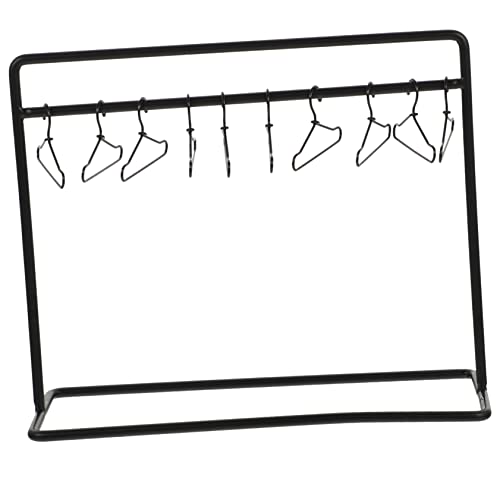 VANZACK 1Satz Dekorativer Mini Kleiderbügel für Puppen Teiliges mit Schwarzem Kleiderständer und Puppenkleiderbügeln zur Aufbewahrung und Präsentation VANZACK 1Satz Dekorativer Mini Kleiderbügel für Puppen Teiliges mit Schwarzem Kleiderständer und Puppenkleiderbügeln zur Aufbewahrung und Präsentation von VANZACK