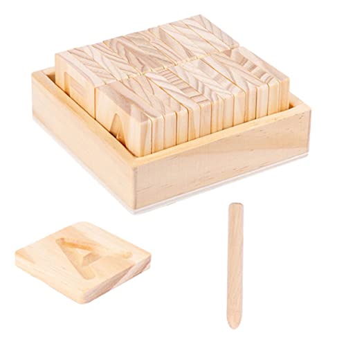 VANZACK 1Satz Doppelseitigem Holzbuchstaben Erkennungsspielzeug Für Lernspielzeug Buchstabenerkennung Und Alphabetisierung Für Vorschulkinder von VANZACK