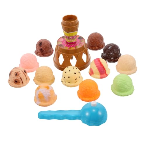 VANZACK 1Satz Eiscreme Stapelspielzeug Set Montessori Balance Für Interaktives Eiscreme Stacking Mit Bunten Kunststoff Eisportionen Fördert Die Motorischen Fähigkeiten Und Kreative von VANZACK