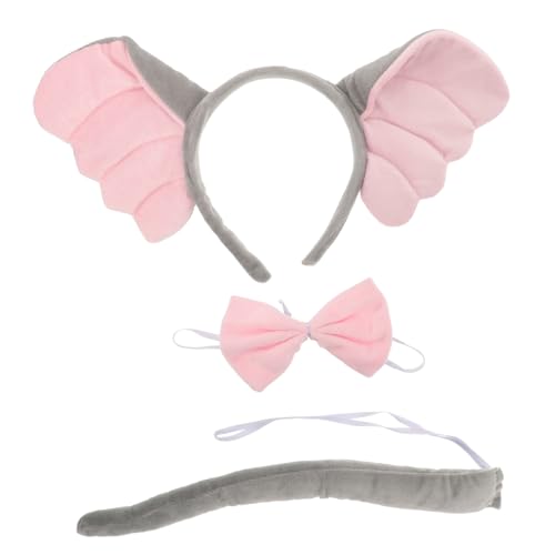 VANZACK 1Satz Elefantenkostüm Zubehör für Damen Elefantenohr Kopfbedeckung Fliege für Festivals Halloween Partys Cosplay Events VANZACK 1Satz Elefantenkostüm Zubehör für Damen Elefantenohr Kopfbedeckung Fliege für Festivals Halloween Partys Cosplay Events von VANZACK