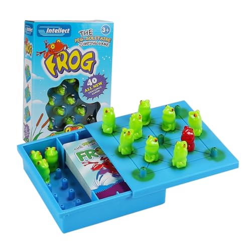 VANZACK 1Satz Froschspielzeug für Intelligentes Logikspiel mit Schachbrett Design Fördert Denkvermögen und Konzentration für Drinnen und Draußen Perfektes für Kleinen von VANZACK