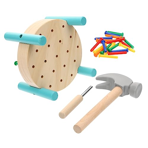 VANZACK 1Satz Hammerspielzeug Für Montessori Pounding Hammering Toy Aus Holz Fördert Hand Augen Koordination Und Konzentration Lernspielzeug Für Kleinkinder von VANZACK