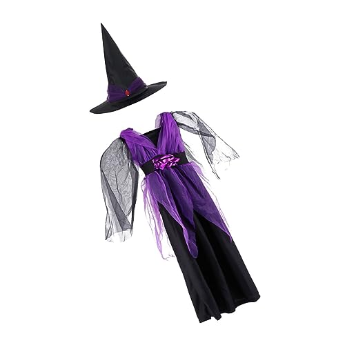 VANZACK 1Satz Hexenkostüm für Halloween Rollenspielkleidung mit Hut für Kostümpartys Themenveranstaltungen Unvergessliche von VANZACK