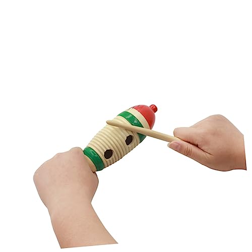 VANZACK 1Satz Holz Percussion Mit Schlägel Musikinstrument Fisch Für Pädagogisches Holzspielzeug Zur des Rhythmusgefühls Holzfarbe von VANZACK