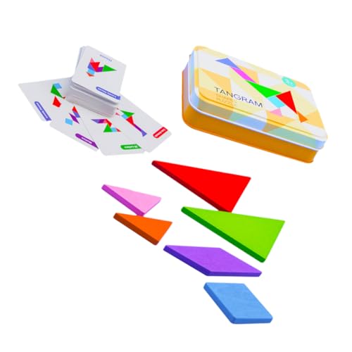 VANZACK 1Satz Holz Tangram Puzzle Für Teile Pädagogisches Kreativität Und Problemlösung Aufbewahrungsbox Und Karten Für Vorschulkinder VANZACK 1Satz Holz Tangram Puzzle Für Teile Pädagogisches Kreativität Und Problemlösung Aufbewahrungsbox Und Karten Für Vorschulkinder von VANZACK