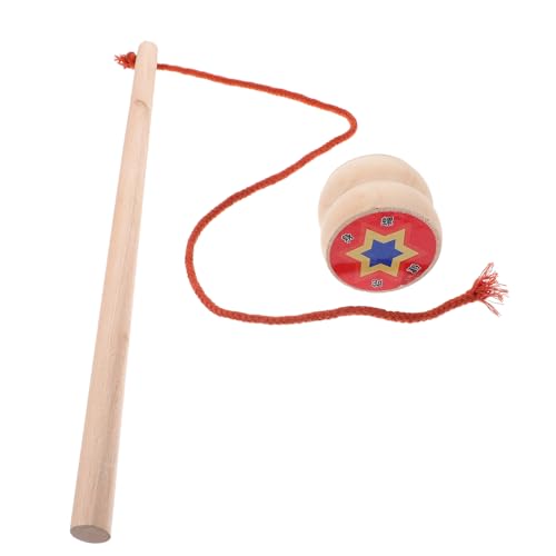 VANZACK 1Satz Holzkreisel Traditionelles Gyro mit für Outdoor Aktivitäten Kreatives und Robustes Holzspielzeug Hand Auge Koordination und Unterhaltung von VANZACK