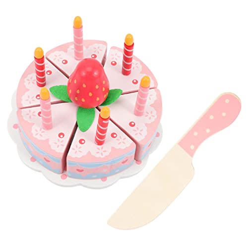 VANZACK 1Satz Holzspielzeug Geburtstagstorte Zum Realistisches Rollenspielset Für Teeparty Erdbeerkuchen Und Zubehör VANZACK 1Satz Holzspielzeug Geburtstagstorte Zum Realistisches Rollenspielset Für Teeparty Erdbeerkuchen Und Zubehör von VANZACK