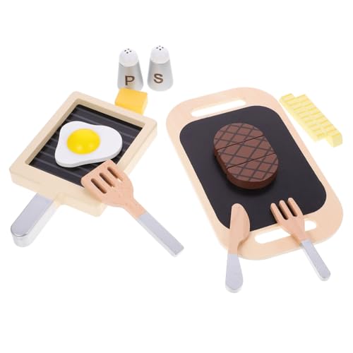 VANZACK 1Satz Holzspielzeug Gefälschtes Essen Steak Rollenspielzeug Für Kreative Küchenspiele Für Jungen Und Jahren Fördert Eltern Junge Mädchen Interaktion von VANZACK