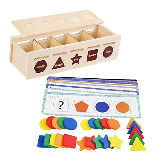 VANZACK 1Satz Holzspielzeug für Frühkindliche Bildung Form Matching zur Farberkennung für Kleinkinder Interaktives Lernspielzeug Ab Jahren Fördert Feinmotorik und Geduld von VANZACK
