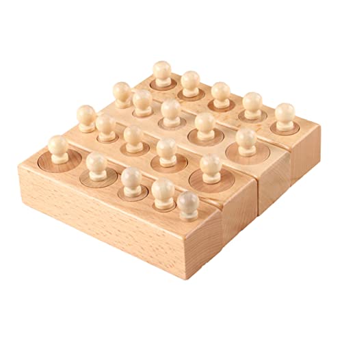 VANZACK 1Satz Interaktives Lernspielzeug Aus Holz Mit Zylinder Blöcken Für Frühkindliche Bildung Fördert Kreativität Und Motorik Familienspielzeug Für Stundenlangen Spaß von VANZACK