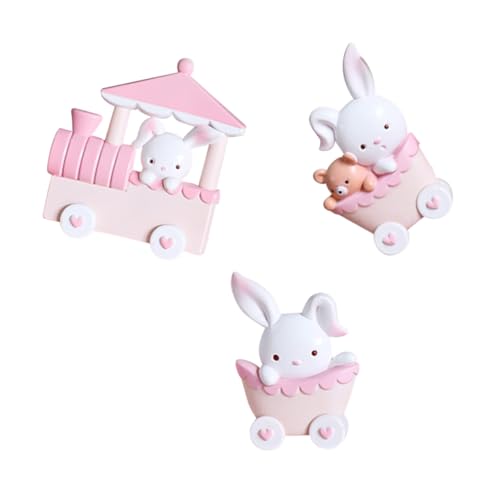 VANZACK 1Satz Kaninchen Zug Kuchendekoration Niedliches Bunny Modell Für Kinderparty Tischdeko Und Innendekoration Fotorequisiten Und Dekorationselemente von VANZACK
