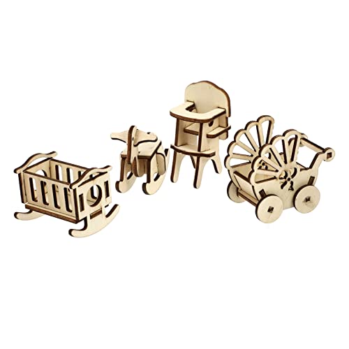 VANZACK 1Satz Kinderzimmermöbel Aus Holz Puppenmöbel Mit Schaukelstuhl Für Puppenhaus Für Kreative Rollenspiele Und Fantasievolles VANZACK 1Satz Kinderzimmermöbel Aus Holz Puppenmöbel Mit Schaukelstuhl Für Puppenhaus Für Kreative Rollenspiele Und Fantasievolles von VANZACK