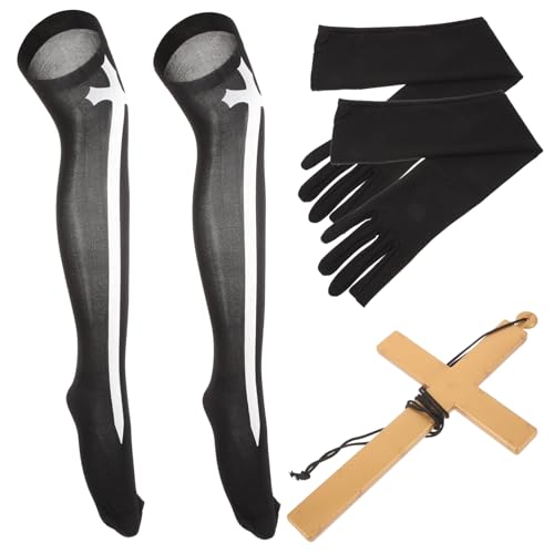 VANZACK 1Satz Kostümset Für Frauen Teiliges Mit Strümpfen Handschuhen Halskette Für Karneval Mottopartys Elegantes Kreatives Accessoire Für Cosplay von VANZACK
