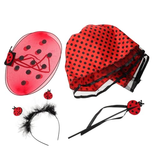 VANZACK 1Satz Kostümset Für Karneval Teiliges Marienkäfer Kostüm Mit Flügeln Und Tüllrock Für Partys Halloween Und Cosplay Für Jungen Und Mädchen von VANZACK