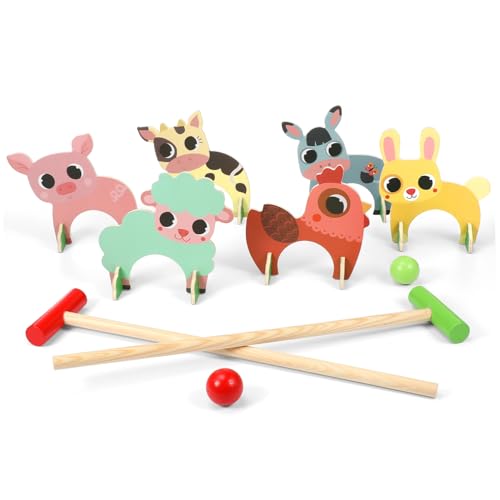 VANZACK 1Satz Krocket Set Für Niedliches Set Schlägeln Und Bällen Indoor Für Jungen Und Fördert Geschicklichkeit Und Teamspiel VANZACK 1Satz Krocket Set Für Niedliches Set Schlägeln Und Bällen Indoor Für Jungen Und Fördert Geschicklichkeit Und Teamspiel von VANZACK