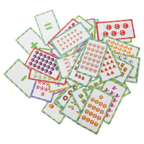 VANZACK 1Satz Lernkarten Für Kleinkinder Zahlenkarten Farbige Zählkarten Frühkindliche Lernkarten Haushaltsspielzeug Für Pädagogisches Zahlenerkennung von VANZACK