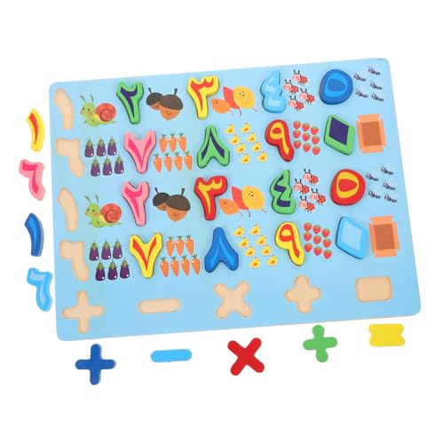 VANZACK 1Satz Lernspielzeug Arabische Puzzle für Vorschulkinder Holzspielzeug Kognitiven Fähigkeiten und Formerkennung für Jahre und Älter von VANZACK