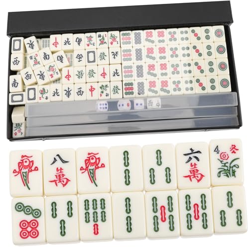 VANZACK 1Satz Mini Mahjong Set Für Reisen Mahjong Kit Mit Spielsteinen Und Förmigem Maß Kompaktes Brettspiel Für Familie Und Freunde VANZACK 1Satz Mini Mahjong Set Für Reisen Mahjong Kit Mit Spielsteinen Und Förmigem Maß Kompaktes Brettspiel Für Familie Und Freunde von VANZACK