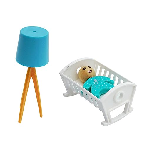 VANZACK 1Satz Mini Puppenhaus Zubehör Mit Bett Modell Und Stehleuchte Teiliges Dekorationsset Für Mini Mit Realistischem Design Für Puppenhausmöblierung Und Rollenspiele VANZACK 1Satz Mini Puppenhaus Zubehör Mit Bett Modell Und Stehleuchte Teiliges Dekorationsset Für Mini Mit Realistischem Design Für Puppenhausmöblierung Und Rollenspiele von VANZACK