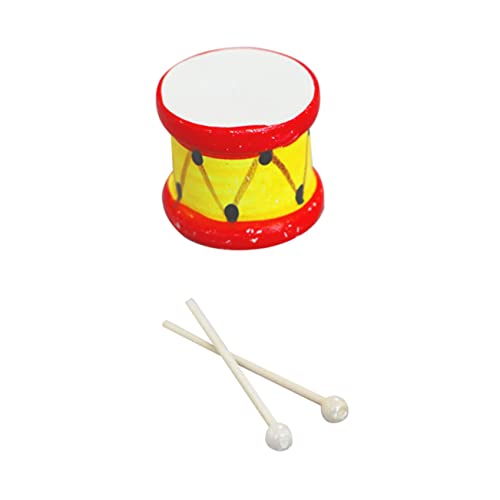 VANZACK 1Satz Mini Trommel Modell Trommel Für Puppenhaus Zubehör Mit Mini Trommelstöcken Für Kinderzimmer Und Kreative Gestaltung von VANZACK